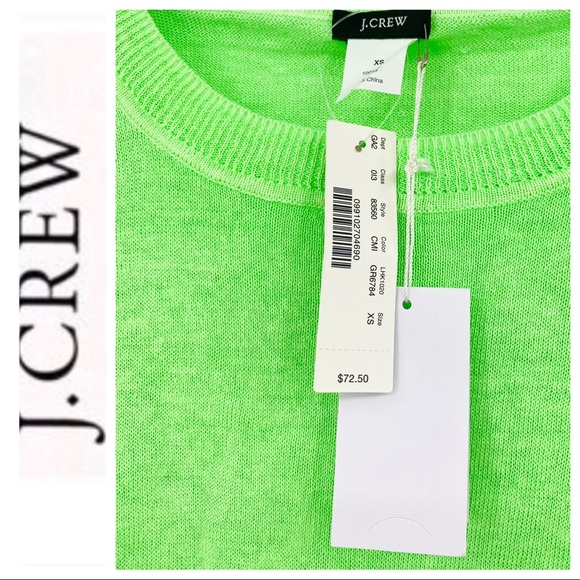 COPY - 💕SALE💕 J. Crew Bright Green 3/4 Sleeve Lin… - Picture 6 of 9